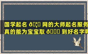 国学起名 🦄 网的大师起名服务真的能为宝宝取 🐅 到好名字吗